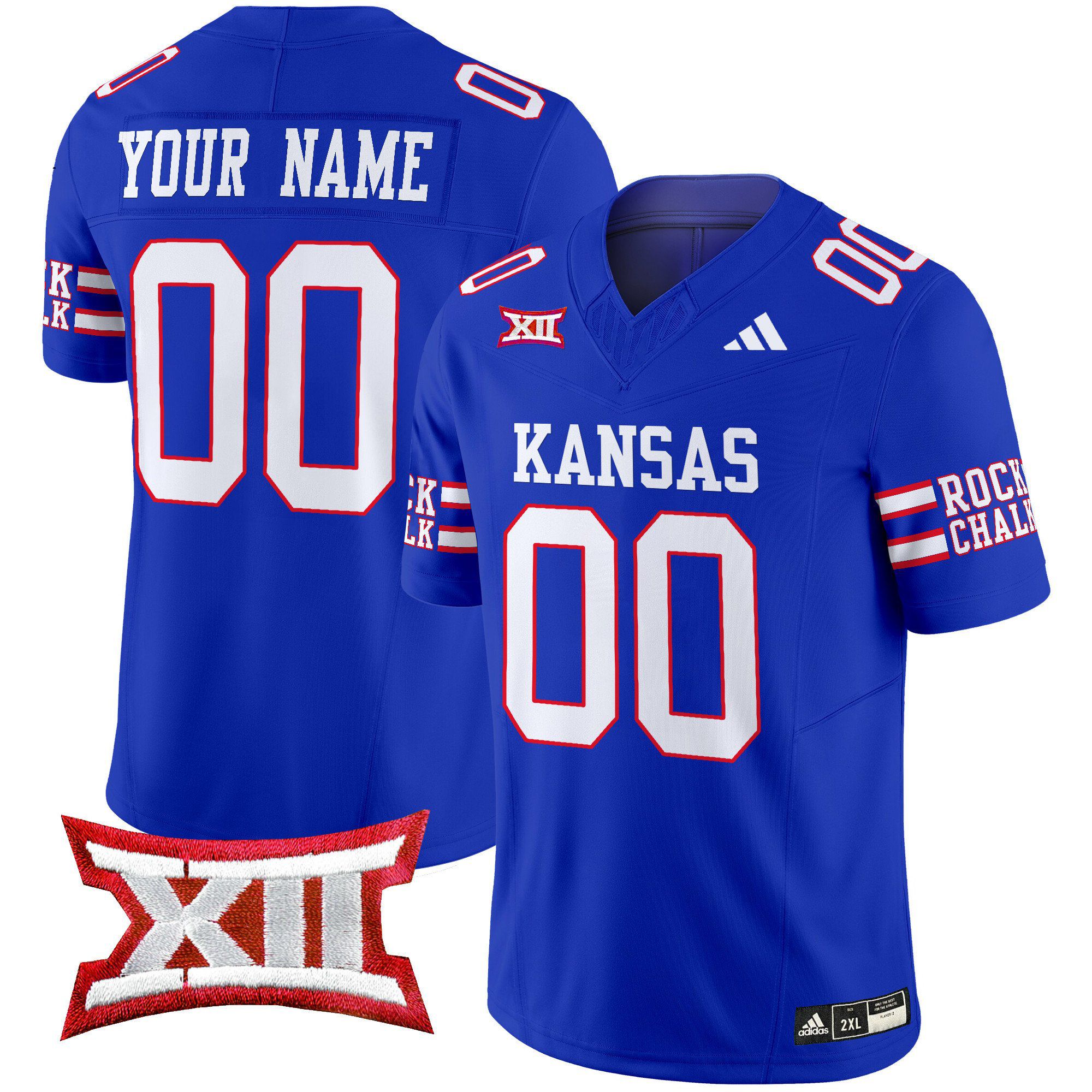 Men Kansas Jayhawks Blue 2024 Vapor Limited Custom NCAA Jersey->customized nfl jersey->Custom Jersey